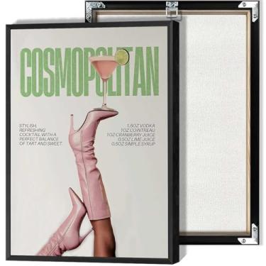 Imagem de Saltos altos rosa com pôsteres engraçados bar arte de parede sexy funky impressões para sala de estar quarto decoração de parede de casa 30 x 40 cm sem moldura