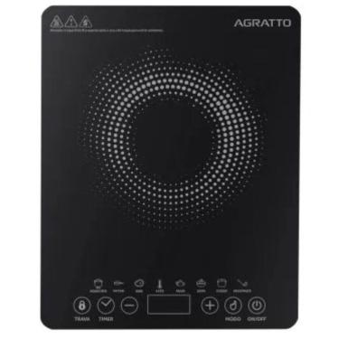 Imagem de Cooktop de Indução Painel Touch 1200w 8 Temperaturas 1 Boca 60Hz Compacto Agratto