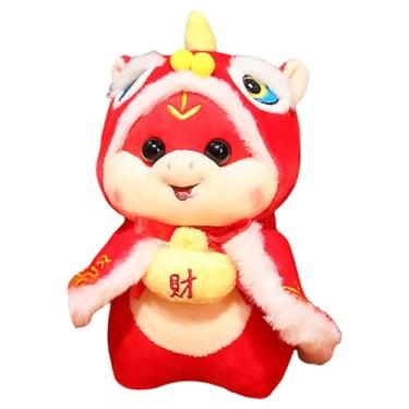 Imagem de Bicho de pelúcia de cobra chinesa, Bicho de pelúcia de cobra, Boneca de pelúcia de 7,87 polegadas, bicho de pelúcia, Animal de cobra de pelúcia calmante, cobra de pelúcia macia 2025, brinquedo de cobr