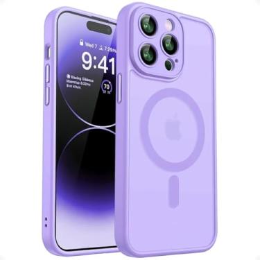 Imagem de Capinha Para iPhone com Carregamento Magnetico e Proteção de camera Anti Impacto Fosca (lilas, iPhone 16)
