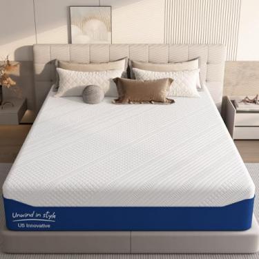 Imagem de SogesSleep Colchão completo, colchão completo de espuma viscoelástica de chá verde de 30,5 cm, colchão com infusão de gel refrescante para alívio de pressão, Bed in a Box Certificado CertiPUR-US e sem