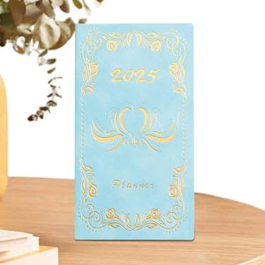 Imagem de Planejador 2025,Planejador de designer do dia 2025 - Agenda 2025 Plano Livro A6 Planner | Bloco de notas de programação diária, planejador semanal e mensal, livro de escrita, planejador acadêmico para