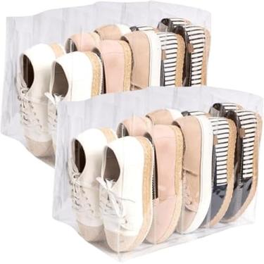 Imagem de Kit 2 Colmeias Organizador Para Sapatos Transparente Gaveta Armário C/ 10 Nichos Divisórias