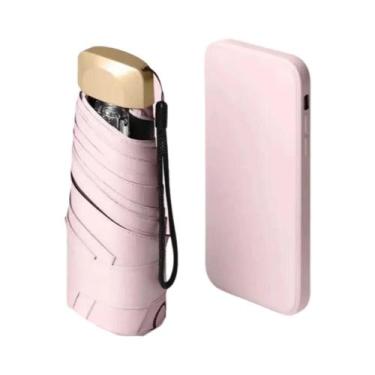 Imagem de Mini Vinil Folding Pocket Umbrella, Proteção UV Ultravioleta, Sun Shad
