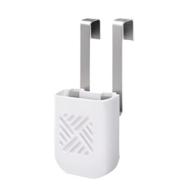 Imagem de WeiLaiKeQi Suporte para ferramenta de limpeza de caixa acoplada, economiza espaço e possui um suporte lateral para vaso sanitário, ideal para residências, hotéis