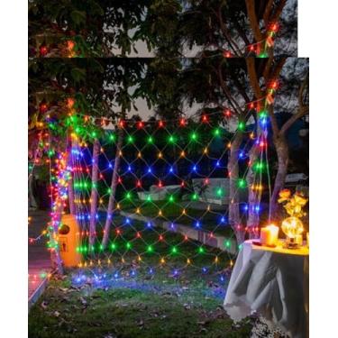 Imagem de Pisca de LED Rede 160L 4x0,5M 8 Modos 110v Decoração Natal Ano Novo (Colorido)