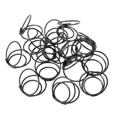 Imagem de Asixxsix Suportes para Números de Mesa de 50 Unidades, Mini Porta-cartões de Formato Redondo, Display de Cartão de Nome, Porta-fotos de Metal para Decoração de (Preto Superior: 84661 3K000HZ, 84661 3K000 HZ,)