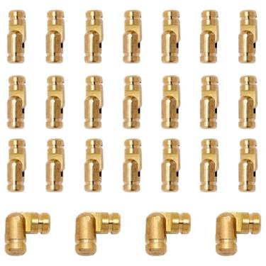 Imagem de BENLIUDH 25 peças dobradiças de latão, dobradiça de cilindro oculto, suporte dobrável, pequenas dobradiças invisíveis para caixa de joias, porta de armário, caixa de madeira, artesanato, 5 mm x 15 mm