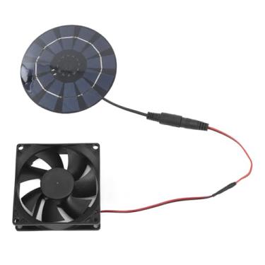 Imagem de Cryfokt Jogo Eficiente Movido a Energia Solar do Ventilador de Exaustão para a Casa do Animal de Estimação Rv, fã Painel Solar Monocristalino Material 10w Abs para a Estufa