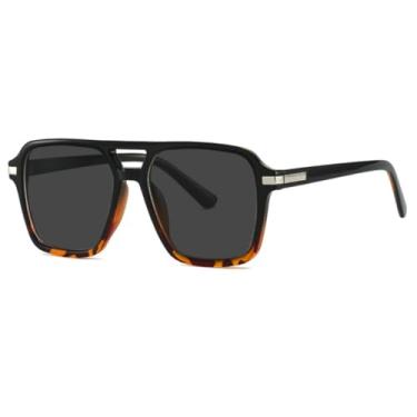 Imagem de JRLLFD Óculos de sol de armação grande em formato de tartaruga da moda para homens e mulheres (1)