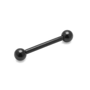 Imagem de Piercing Reto Microbell 1.2mm Aço Cirúrgico Preto PVD - M2 Piercing