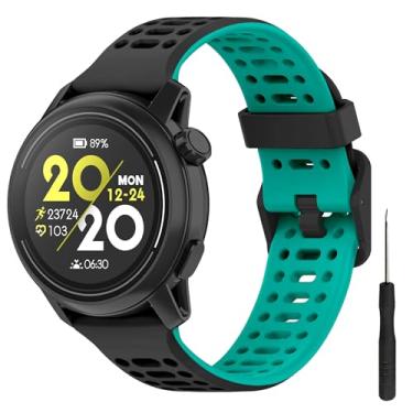Imagem de Pulseira Lyforaz para Samsung Galaxy Watch 3 de 45 mm, pulseira de silicone macio para Galaxy Watch de 46 mm/Gear S3 Classic/Gear S3 Frontier, para COROS PACE 3, substituição para homens e mulheres