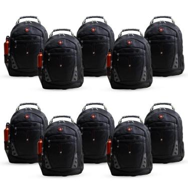 Imagem de Kit Swiss Move 10 Mochilas Alça de Aço Forte Grande Interlagos-Unissex
