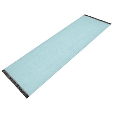 Imagem de GAIGEO Tapete de poliéster azul aqua claro 183 x 59,7 cm tapetes longos para corredor, tapete de entrada, tapete lavável