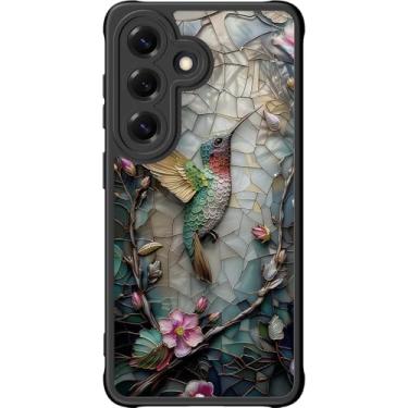 Imagem de DEENAKIN Capa fofa para Samsung Galaxy S26 Plus, capa rígida floral estética, compatível com Magsafe, capa protetora de telefone fina retrô moderna e exclusiva para mulheres e meninas, beija-flor
