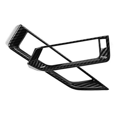 Imagem de KIMISS Guarnição de Ventilação de Ar Frontal Estilo Fibra de Carbono 2 Unidades/Conjunto para Ajuste para Sylphy Sentra 2020 - Atualização Interior Elegante