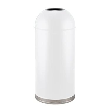 Imagem de Caixote de lixo externo grande lata de lixo de aço inoxidável externo com balde interno removível, recipiente de lixo comercial de topo aberto, 48L/12,6 galões grande