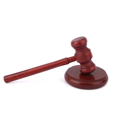 Imagem de Conjunto de Martelo Madeira e Bloco Som, Martelo Juiz Artesanal para Leilão Acessório Profissional para Mesa Trabalho Advogados Juízes Simulações Julgamento e Como Presente Estudantes