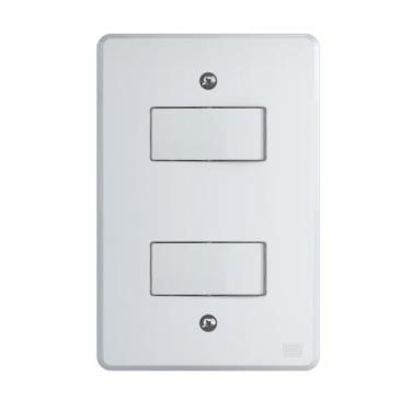 Imagem de Conjunto Interruptor 4x2  - WEG, 2 Teclas Simples 10A 250V