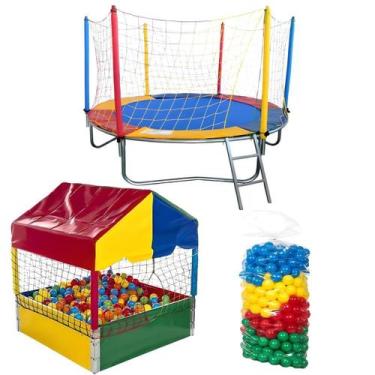 Imagem de Cama Elástica Pula Pula 2,30m Premium  Piscina de Bolinhas 1,00m Resis