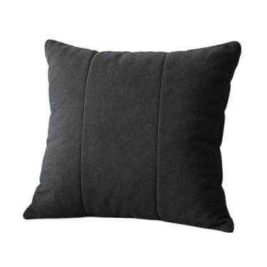 Imagem de Almofadas Cheia E Decorativas Ziper Invisivel(Suede Preto,Kit 4 Almofadas)