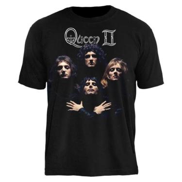 Imagem de Camiseta de Banda Queen em Algodão Manga Curta Gola Redonda-Unissex