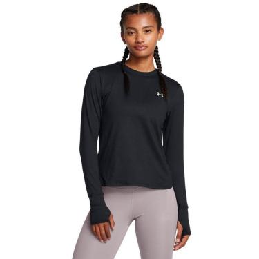 Imagem de Camiseta de Corrida Under Armour Launch Pro Feminina M Preto-Feminino