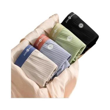 Imagem de Shorts Boxer Masculinos De Algodão Respirável Pacote Com 4 Peças Confo