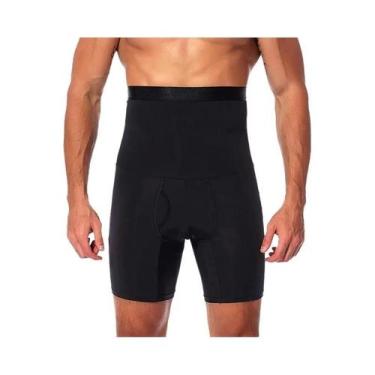 Imagem de Shorts Modeladores De Compressão Masculinos De Cintura Alta Com Contro