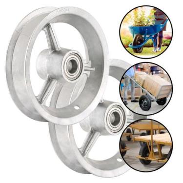 Imagem de Roda Aro 8 Carretinha Moto Plataforma 3.50 Aro 8 2 Unidades Aluminio R