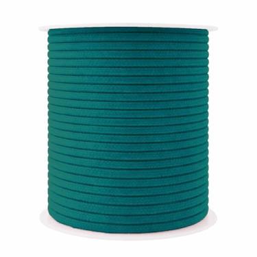 Imagem de Mandala Crafts Cordões de substituição macios azul-petróleo para bolsas de moletom - cordão de tubulação para estofamento de costura - 50 metros 3 mm cordão de algodão macramê corda espartilho cordas