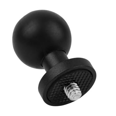 Imagem de Adaptador de montagem esférica de 2,5 cm com pino rosqueado de 0,6 cm, adequado para suportes tamanho B, soquete, braços, câmera de ação, suporte de bicicleta, motocicleta, telefone