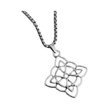 Imagem de Colar Nó Da Bruxaria Celta Irlandês: Pingente De Proteção Para Homens 