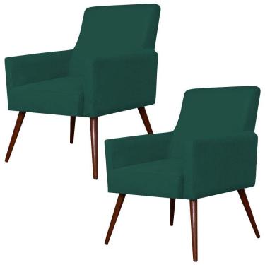 Imagem de Kit 02 Poltronas Maria W01 Pés Palito Verde Musgo