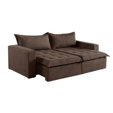 Imagem de Sofá 5 Lugares Retrátil E Reclinável M-184 Veludo Martins Marrom