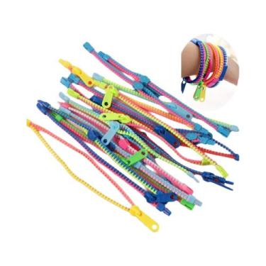 Imagem de Pulseiras Sensoriais Antiestresse Para Autismo Com Zíper, 12/24 Peças,