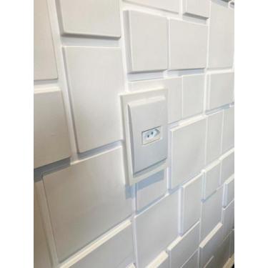Imagem de Acabamento de tomada MDF 4X4 Alto Relevo - CASA3D DECORACOES
