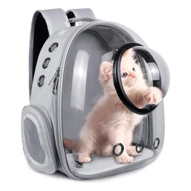 Imagem de Mochila Para Pets Transparente Com Cabine Ideal Para Passeios - GENZO