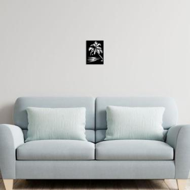 Imagem de Quadro Mdf Decorativo Alto Relevo Mar 30X22Cm Parede - Decoraset