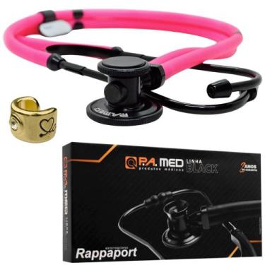 Imagem de Estetoscopio Rappaport Esteto Duplo Black Adulto Pediatrico - Love Sau