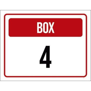 Imagem de Kit 3 Placas Sinalização - Box 4 - Sinalizo