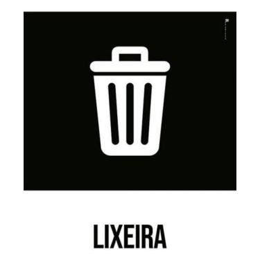 Imagem de Kit 5 Placas Desenho Lixeira 27X35 - Sinalizo