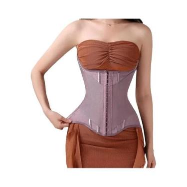 Imagem de Cinta Modeladora Feminina Em U Com Botões, Corset Levanta Seios Com Ba