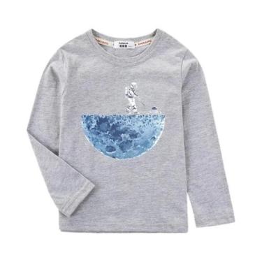 Imagem de Camiseta De Astronauta Para Meninos, Manga Comprida, Primavera, Outono