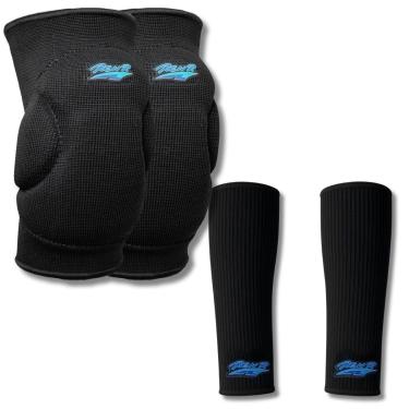 Imagem de Kit Vôlei Rehr Joelheira Manguito Proteção Profissional Unissex-Unissex