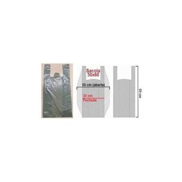 Imagem de Sacola Plastica Reciclada Reforçada 50x60 Pacote 5 Kg - Higipack