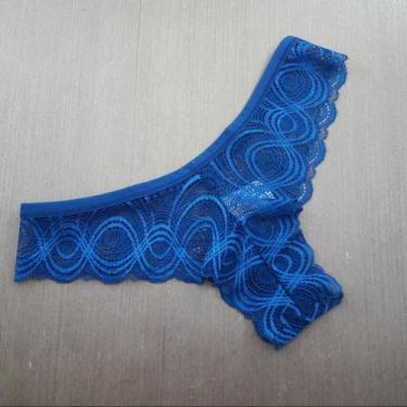 Imagem de Tanga Fio em Renda Cor:Azul AtalaiaTamanho:M - Kit Mania Lingerie, Azu