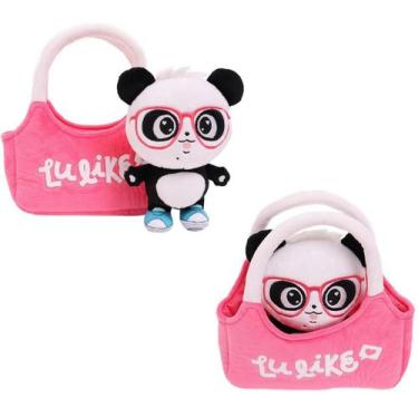 Imagem de Pelúcia Luluca Panda Na Bolsinha Com Ocúlos - Fun, Rosa