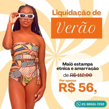 Imagem de Maiô Feminino Moda Praia sem alça Com Laçarote Uv - Suspirar, Amarelo,