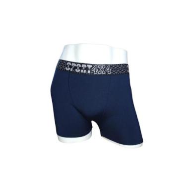Imagem de Kit 3 Cueca Box Boxer Lisa Masculina Suplex - 4x4, G